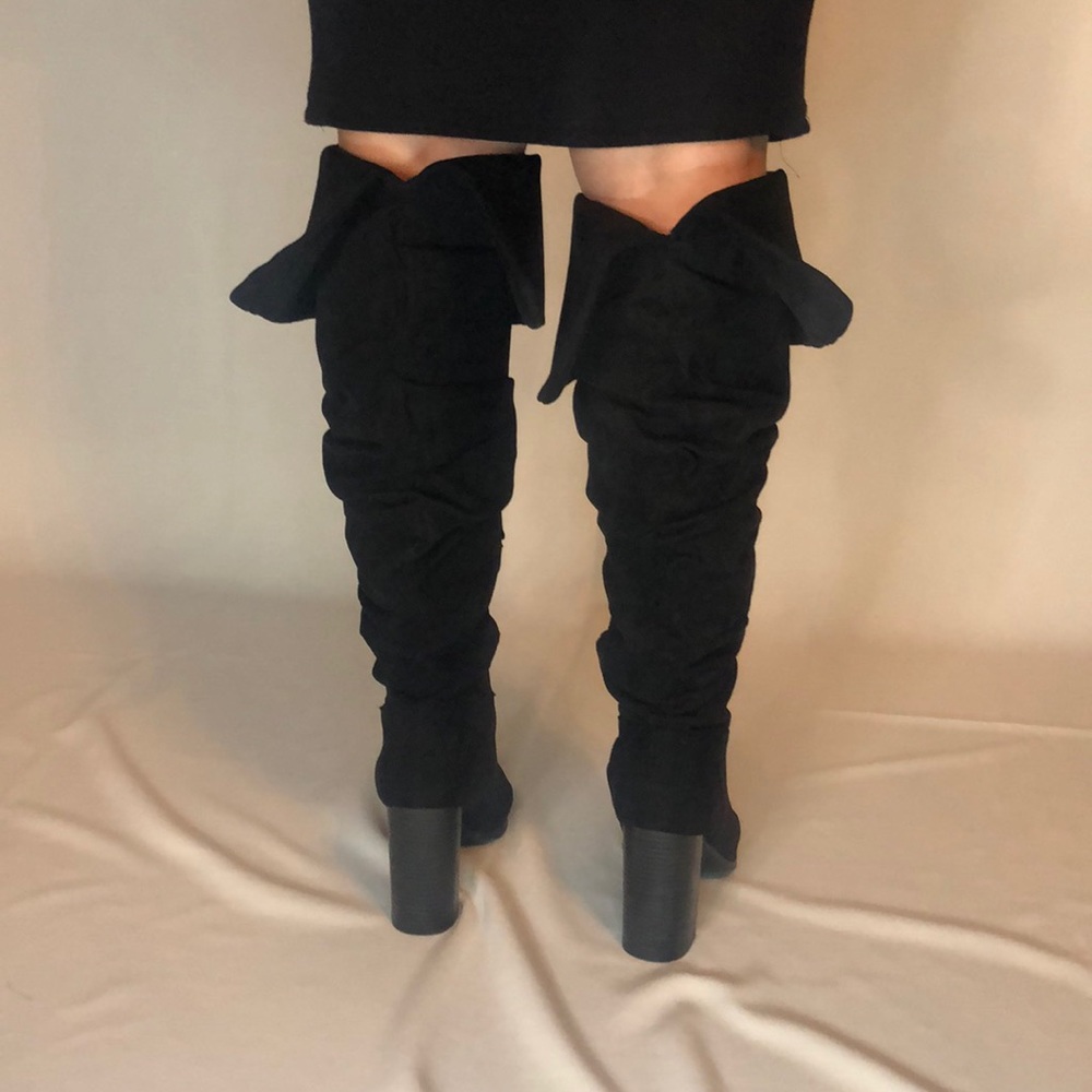 Bamboo Black Lonng Boots Size 10 - Picture 3 of 7